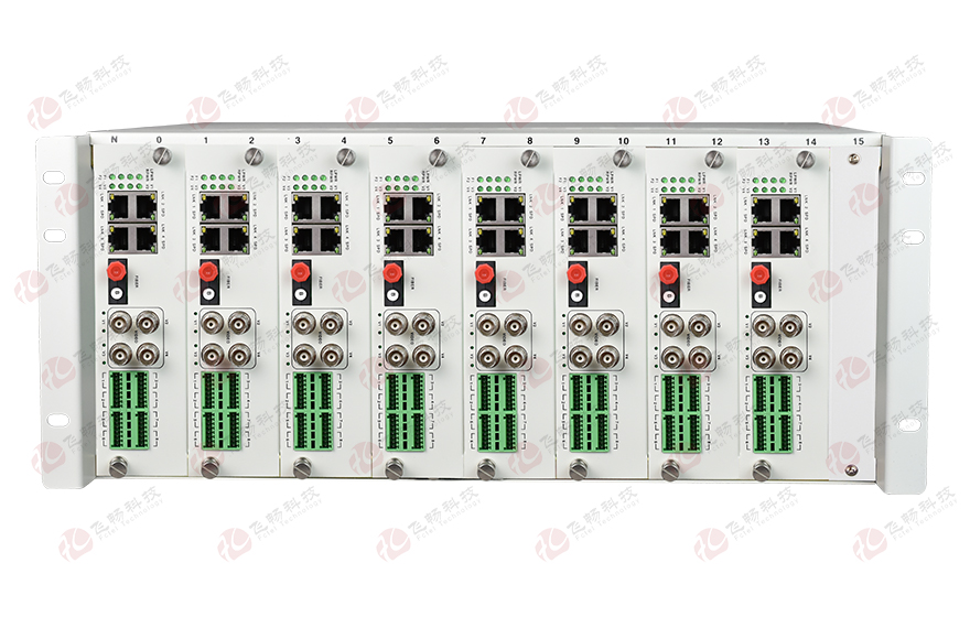 飛暢科技-4路視頻+4路百電(物理隔離)+開關(guān)量+串口+電話光端機(jī) 專用光端機(jī)